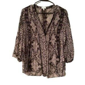 Anthropologie Joie Womens Silk Blouse‎ Sheer XSmall Fairy Grunge Whimsigoth